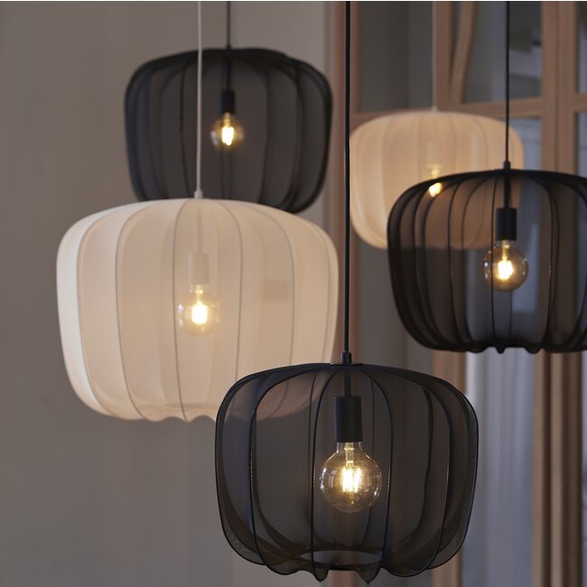 Light en Living Hanglamp Ø60x45 cm PLUMERIA zwart