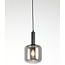 Light & Living Hanglamp Ø16x26 cm LEKAR zwart+smoke glas