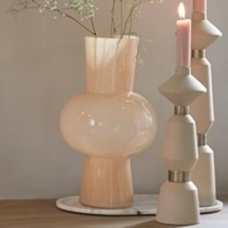 Light & Living Kandelaar ILVAR mat beige+antiek brons -Ø11x45 cm