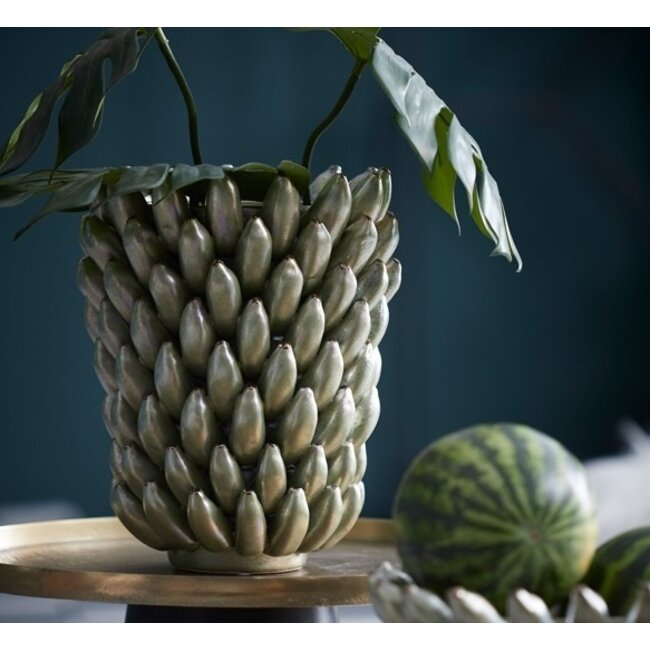 Light en Living Vaas Ø25,5x34 cm ZITA keramiek groen  parelmoer