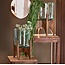 Light en Living Vaas op voet JACE glas+hout bruin - 2 afmetingen