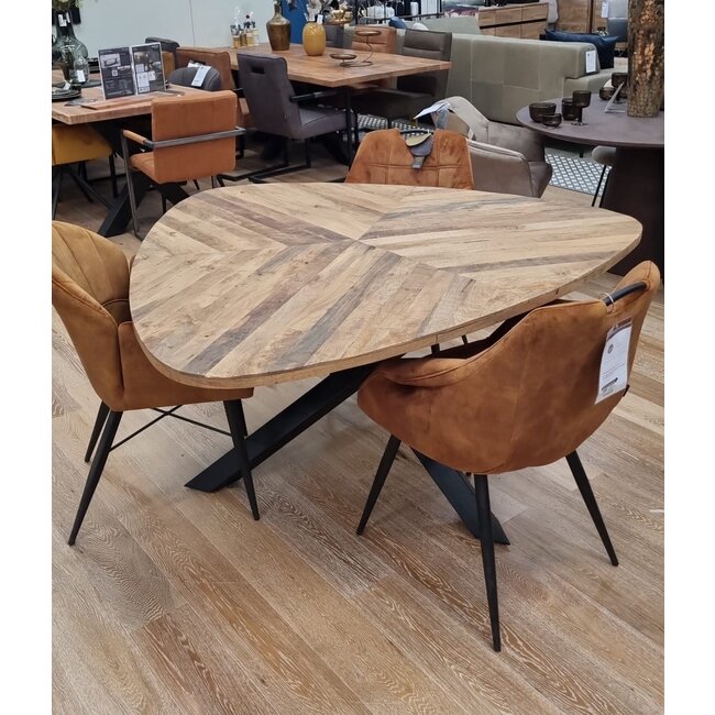 Tower Living Eettafel Trivero 150x150 Mango Naturel