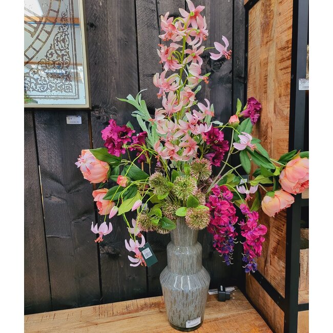 Light en Living Vaas TROSMU glas  grijs-groen - 2 maten