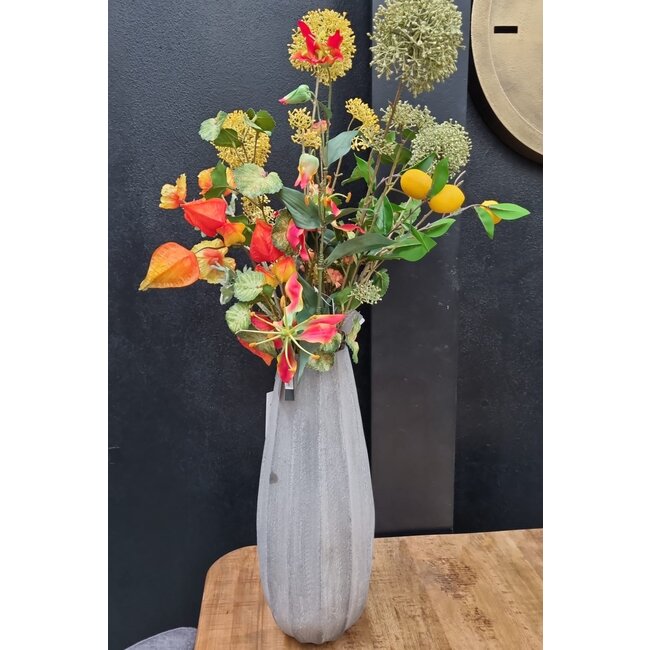 Light en Living Vaas Ø17,5x44,5 cm BRADLEY glas licht bruin