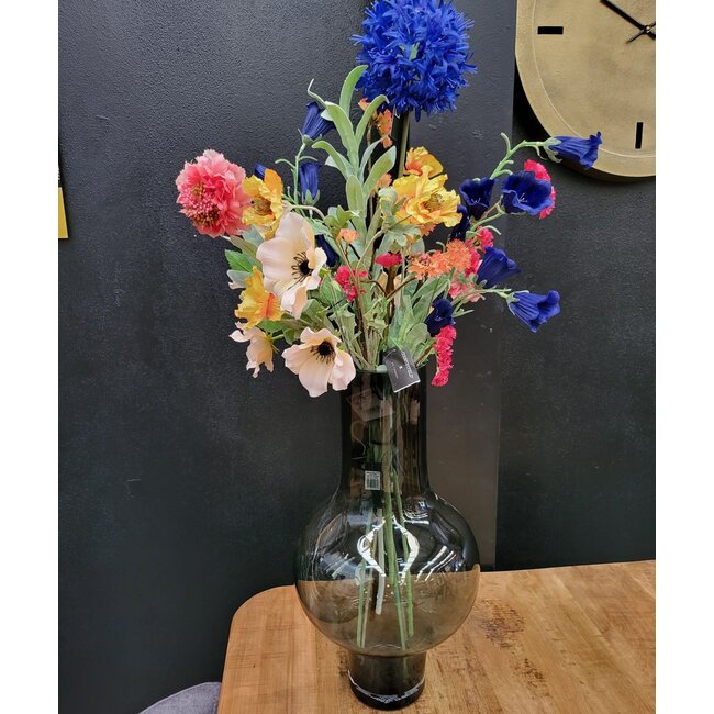 Light en Living Vaas KAELA glas grijs - 2 maten