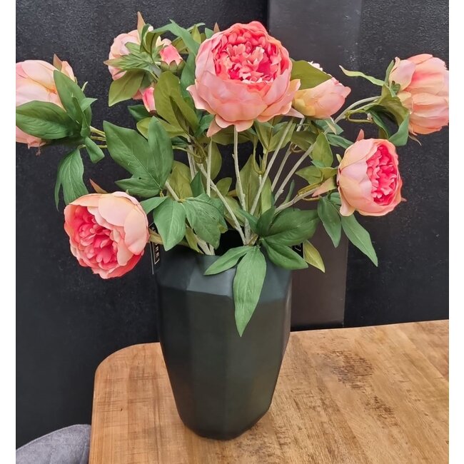 Light en Living Vaas 19x19x28 cm FLAMENGO donker  groen