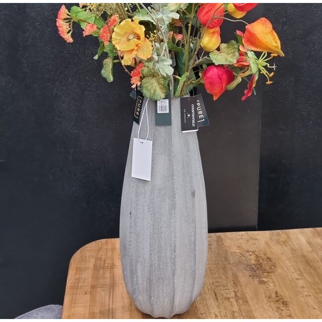 Light en Living Vaas Ø17,5x44,5 cm BRADLEY glas licht bruin