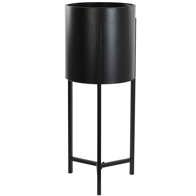 Light en Living Bloempot deco op standaard BAKSI mat zwart - 3 maten