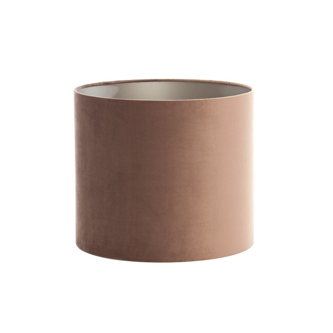 Light en Living Lampenkap cilinder 35-35-30 cm VELOURS chocolade bruin