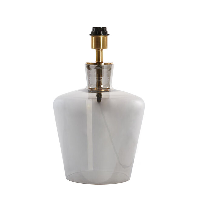 Light en Living Lampvoet Ø25x35 cm MYLES smoke glas+antiek brons