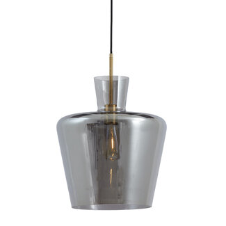 Light & Living Hanglamp Ø35x43 cm MYLES smoke glas+antiek brons