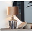 Light en Living Lampvoet Ø25x35 cm MYLES smoke glas+antiek brons