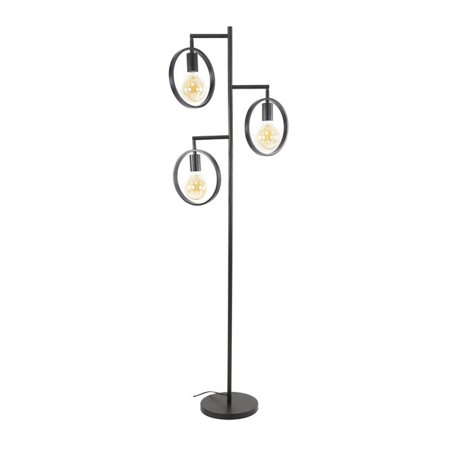 WoonStijl Vloerlamp Ring met 3 lampen
