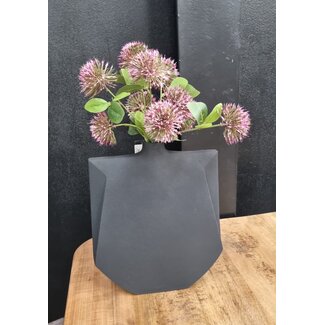 Light en Living Vaas deco 27,5x7x32,5 cm MAKAHA mat zwart