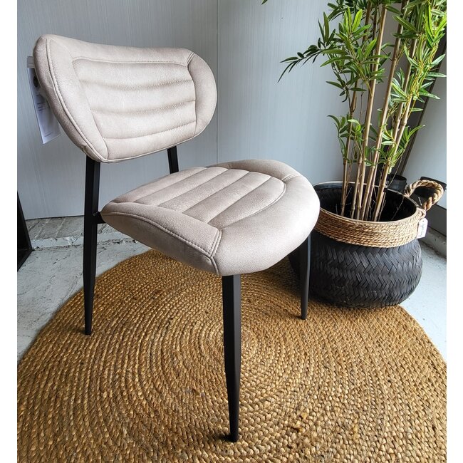 WoonMax Eettafelstoel Rikki Zorro - Antraciet, Sand of Taupe