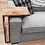 Bijzettafel industrieel sofa zwart met vak