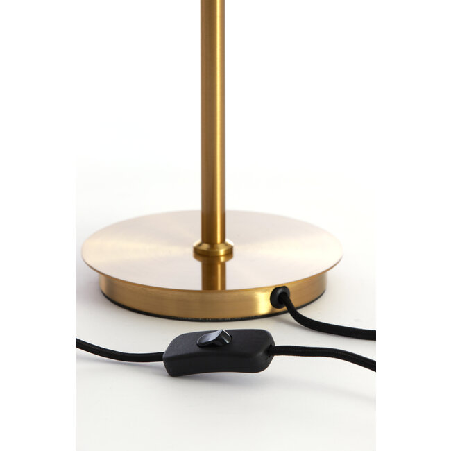 Light en Living Tafellamp Ø20x43 cm MEDINA glas  smoke+goud