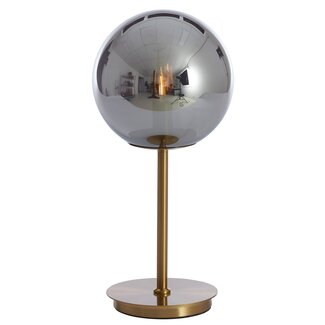 Light en Living Tafellamp Ø20x43 cm MEDINA glas  smoke+goud