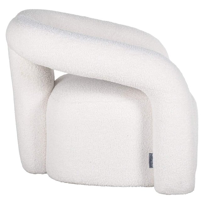 Richmond Interiors  Fauteuil Dana white furry (Himalaya 900 white furry)