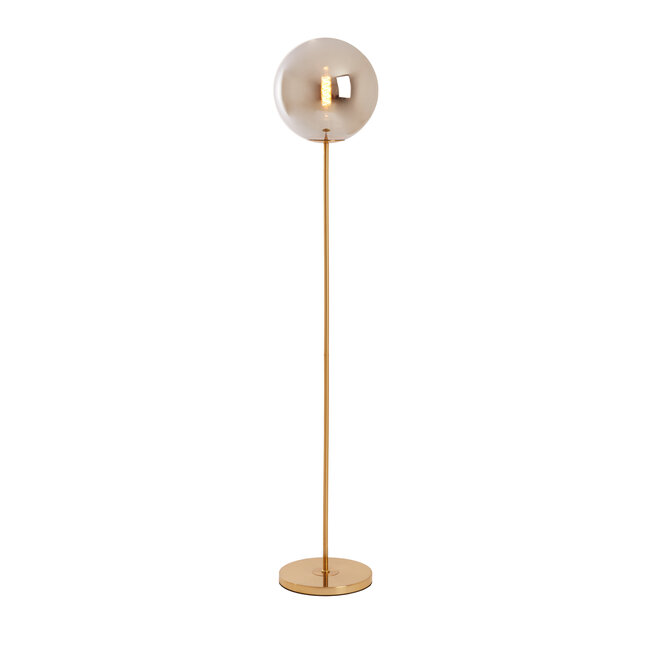 Light en Living Vloerlamp Ø30x160 cm MEDINA glas  smoke+goud