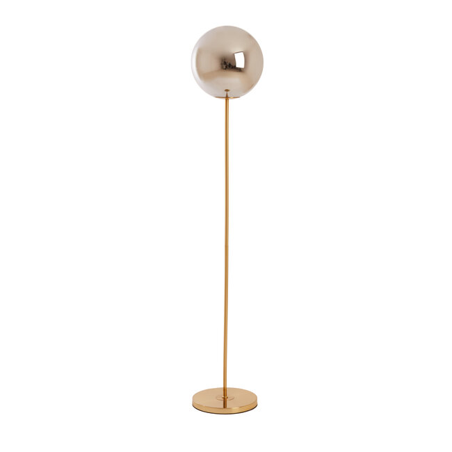Light en Living Vloerlamp Ø30x160 cm MEDINA glas  smoke+goud