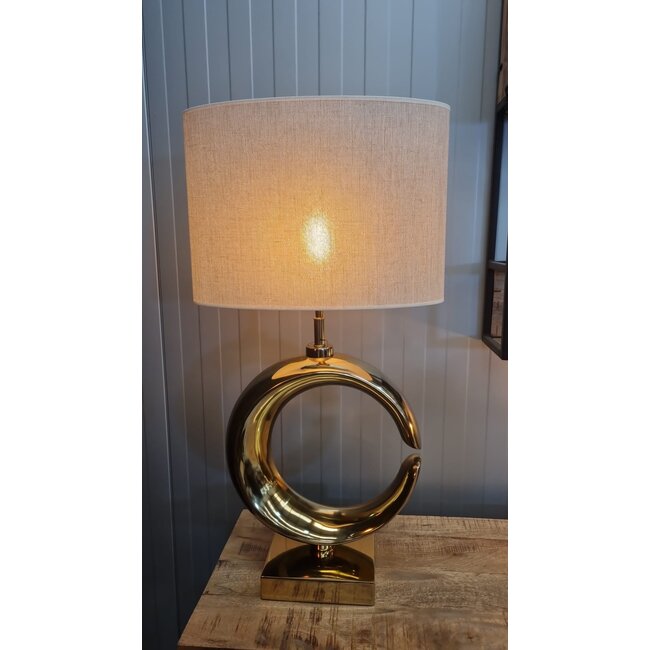 Light en Living Lampvoet 37x20x60 cm MAAN licht goud