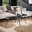WoonStijl Salontafel set/2 rond metallic/Grijs