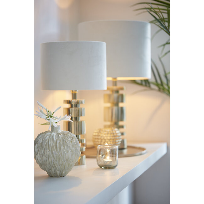 Light en Living Kap cilinder 40-40-30 cm VELOURS off white