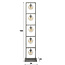 WoonStijl Vloerlamp tower 5x Ø15 glas / Oud zilver showroommodel