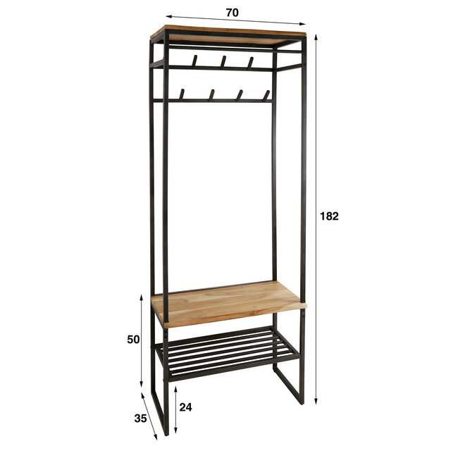 WoonStijl Garderobemeubel roede edge