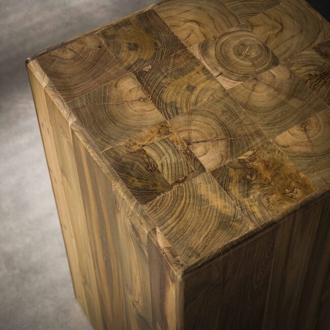 WoonStijl Bloemenzuil Bole Teak  65 cm hoog