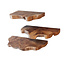 WoonStijl Wandschap natural line set van 3