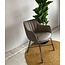 WoonStijl Eettafelfauteuil Striped PU Taupe