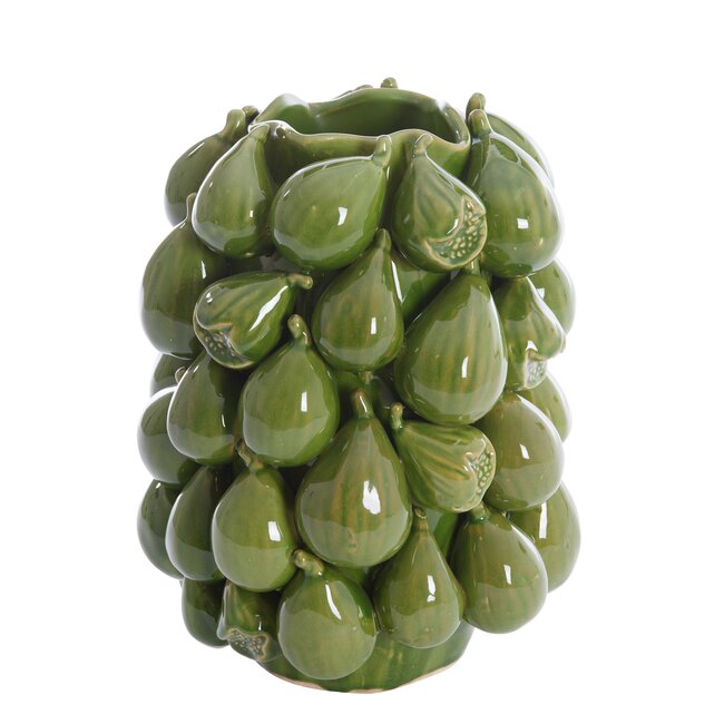 Light en Living Vaas deco 23,5x23x32,5 cm NATALIA keramiek donker groen