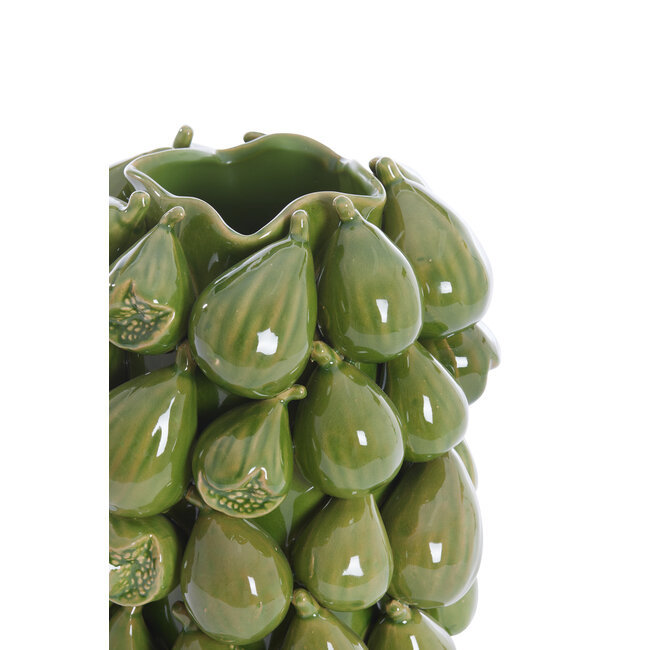 Light en Living Vaas deco 23,5x23x32,5 cm NATALIA keramiek donker groen
