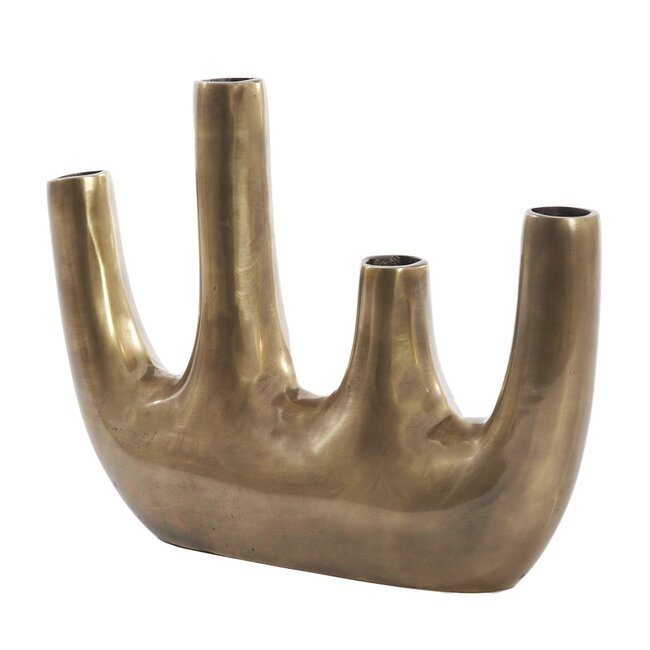 Light en Living Vaas deco 37x7x21,5 cm KUTA antiek  brons