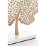 Light en Living Ornament op voet 22x8x30 cm LEAF  goud+marmer wit