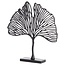 Light en Living Ornament op voet 36x6x39 cm LEAF mat  zwart