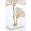 Light en Living Ornament op voet 36x10x48 cm LEAF  goud+marmer wit