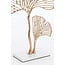 Light & Living Ornament op voet 36x10x48 cm LEAF  goud+marmer wit