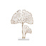 Light en Living Ornament op voet 36x10x48 cm LEAF  goud+marmer wit
