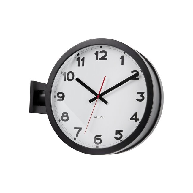 Karlsson Wandklok Nieuw klassiek tweezijdig wit