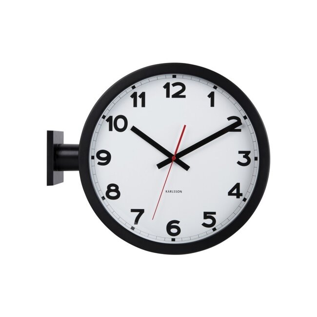 Karlsson Wandklok Nieuw klassiek tweezijdig wit