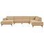 Tower Living Bank Leeds - Chaise longue +  2,5 zits + ottomane Rechts - City 120 Beige