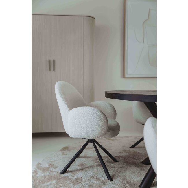 Tower Living Eettafelstoel Imola draaistoel Ascot 1 wit