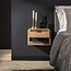 WoonStijl Nachtkastje houten frame zwevend met 1 lade