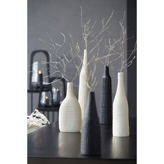 Light en Living Vaas Ø9,5x46 cm ANGIRA mat zwart