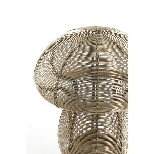 Light en Living Theelicht Ø20x24 cm MUSHROOM licht  goud