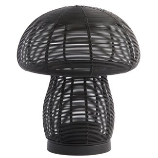 Light en Living Theelicht Ø20x24 cm MUSHROOM mat  zwart