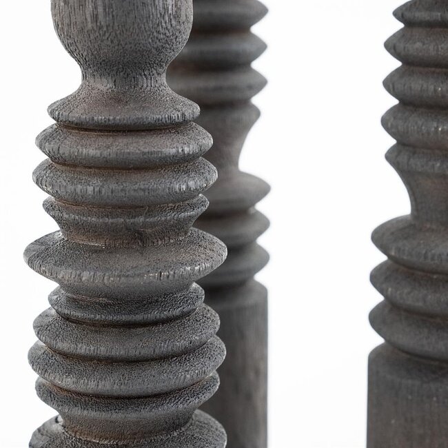 By Boo Kandelaar Totem – bruin set van 3